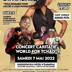 MUSIQUE :  "WORLD FOR TCHAD 2022 - CONCERT LIVE CHARLOTTE DIPANDA À N'DJAMÉNA LE 7 MAI 2022"