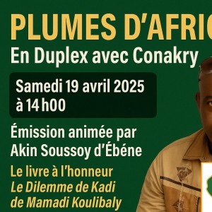 EMISSION : PLUMES D’AFRIQUE – Une voix littéraire pour penser l’Afrique d’aujourd’hui
