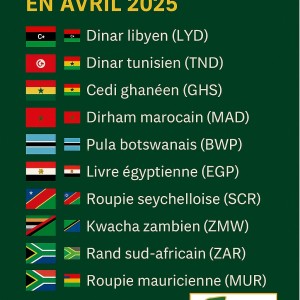 Les 10 monnaies les plus fortes d'Afrique en avril 2025