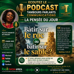 ÉCOUTEZ LE PODCAST TAMBOURS PARLANTS COMMUNICATIONS