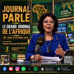 JOURNAL PARLÉ — LE GRAND JOURNAL DE L’AFRIQUE Jeudi 1er octobre 2026