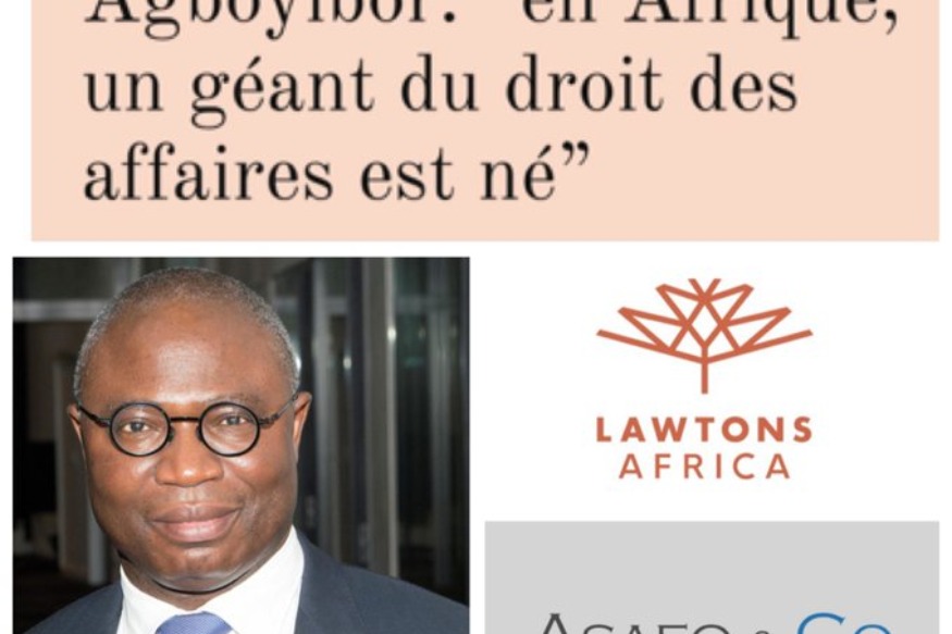 ECONOMIE  Entretien avec Pascal Agboyibor : “en Afrique, un géant du droit des affaires est né”