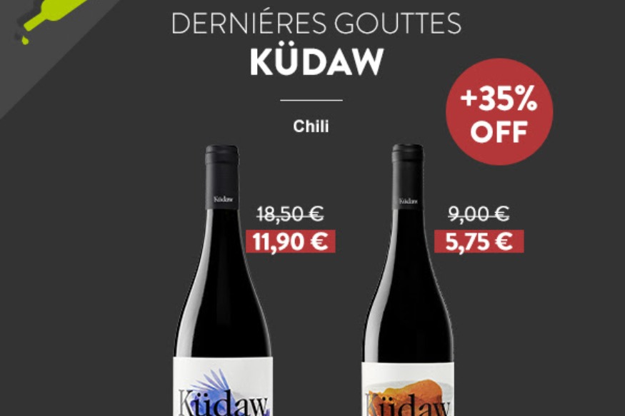 offfre partenaire : Dernières gouttes de Küdaw 2015 (Chili) ! 35% de réduction comme un adieu à ce millésime