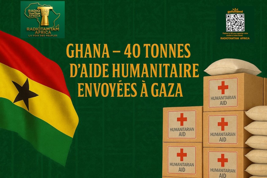 Ghana : 40 tonnes d’aide humanitaire pour la Palestine