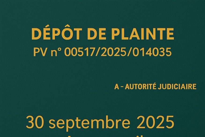 COMMUNIQUÉ OFFICIEL : Une plainte auprès des autorités compétentes contre Monsieur Daniel Mengara, pour des faits de diffamation et injures publiques.